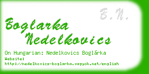 boglarka nedelkovics business card